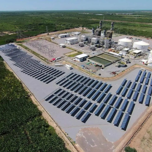 Usina Fotovoltaica Alto do Rodrigues (RN), onde Petrobrás construirá uma Planta de Hidrogênio Renovável